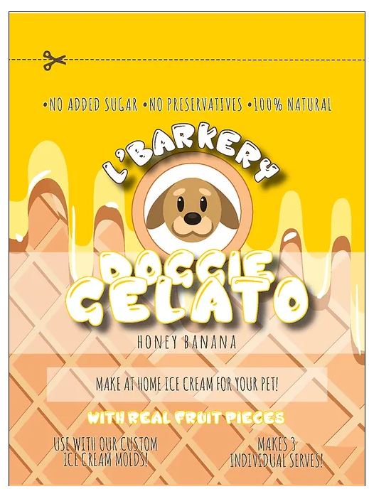 Doggie Gelato- Honey and Bannana